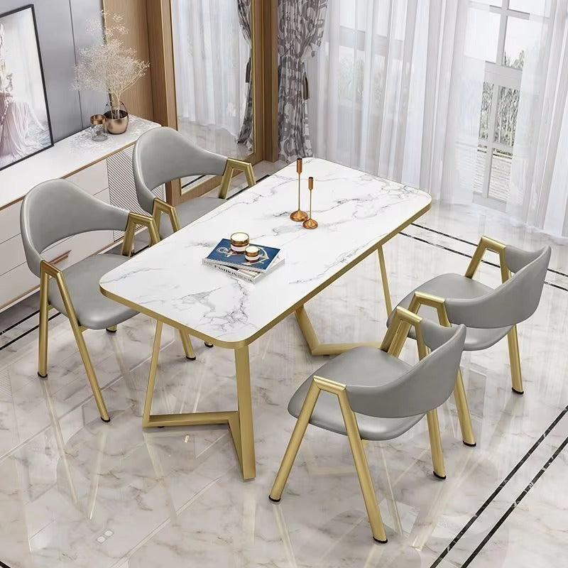 Affordable Nordic Small Modern Dining Sets – Wood/Sintered Stone/Marble, 4-6 Chairs, Home/Hotel Use