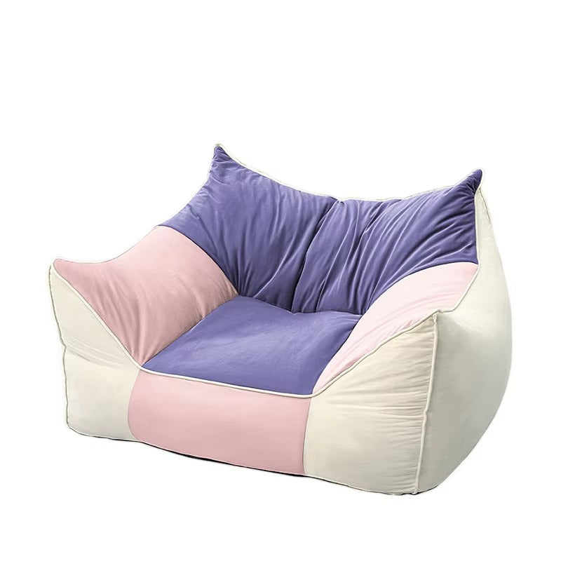 Kids' Memory Cotton Bean Bags – Large Round, Living Room, Game Use