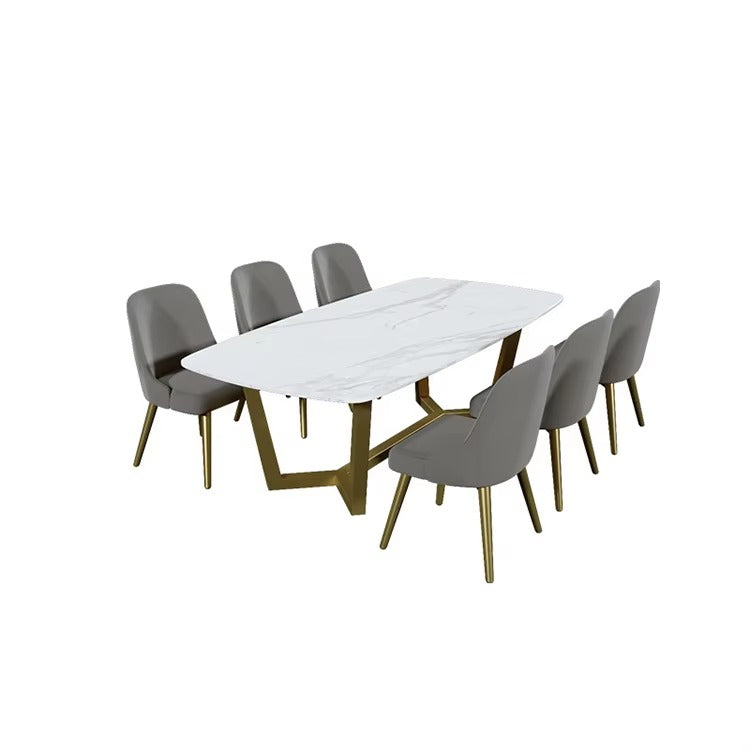 Nordic Light Luxury Marble Dining Sets – Modern Design, Home/Living Room Use