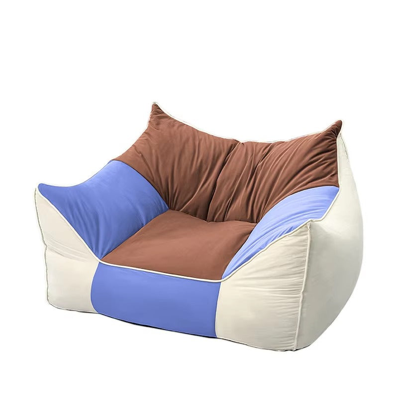 Kids' Memory Cotton Bean Bags – Large Round, Living Room, Game Use