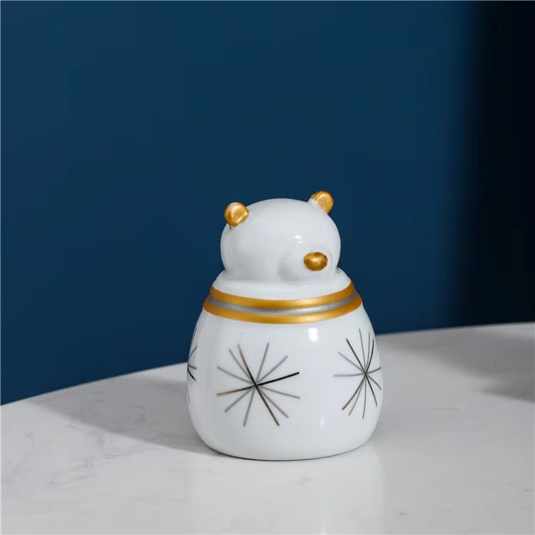 Nordic Style Snowman Christmas Ornaments – Fancy Unique Gifts, Luxury Ceramic Desktop Decor
