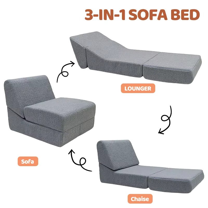 Children's Foldable Sofa Beds – Soft, Multifunctional, Indoor Play Use