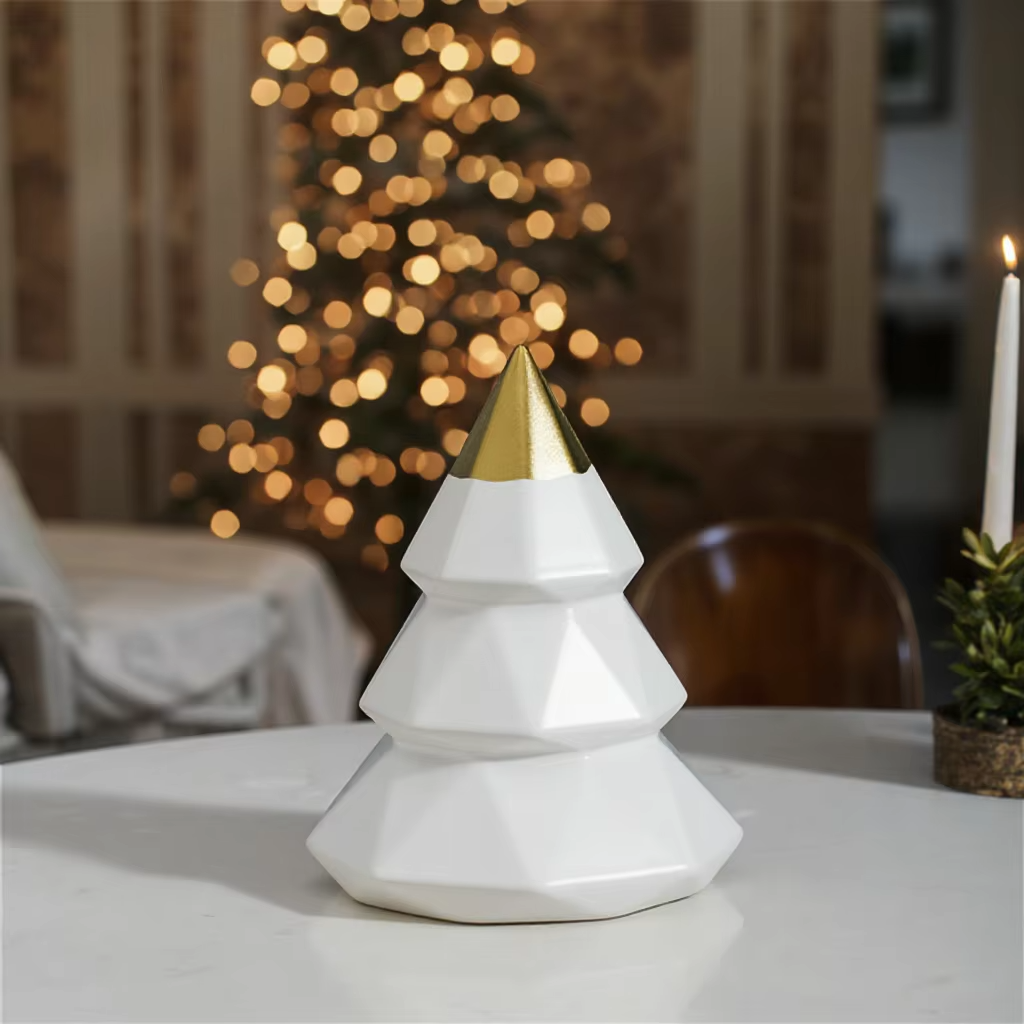 Unique Artistic Porcelain Christmas Tree Decor – Luxury Gift Set, Ceramic Home Decor