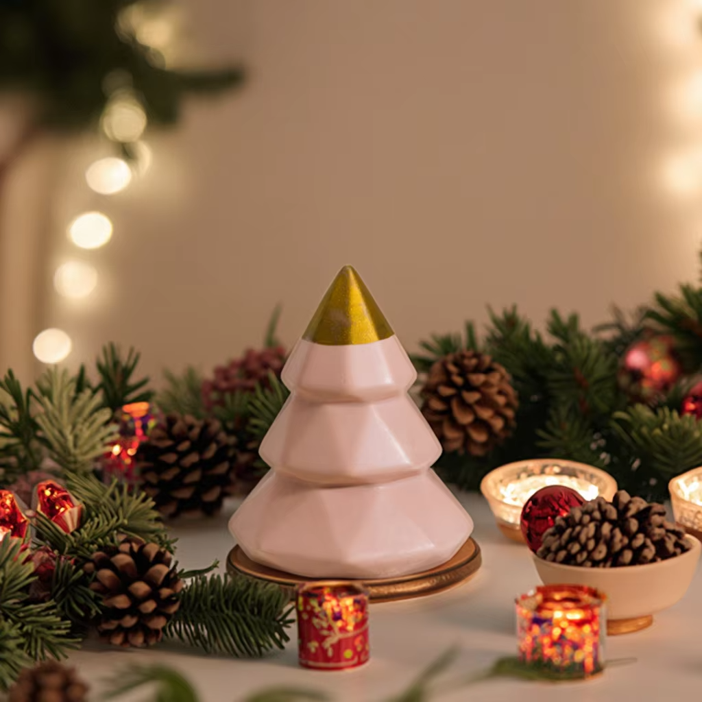 Unique Artistic Porcelain Christmas Tree Decor – Luxury Gift Set, Ceramic Home Decor