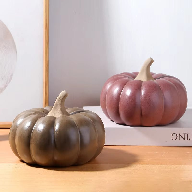 Wholesale Cheap Creative Matte Ceramic Pumpkin Ornaments for Hallowmas Home Decoration
