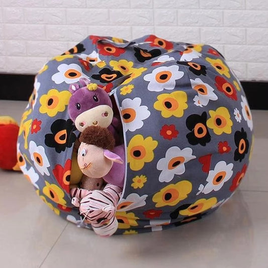 Kids' Soft Memory - Cotton Bean Bag Covers – Large Round, Living Room Use, Giant Game Bean Bags
