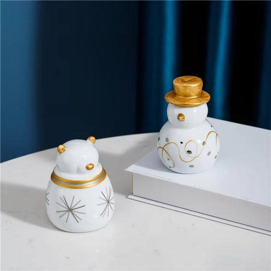 Nordic Style Snowman Christmas Ornaments – Fancy Unique Gifts, Luxury Ceramic Desktop Decor
