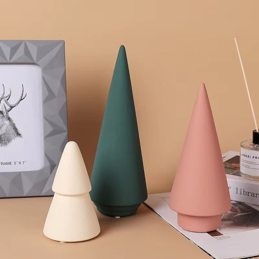 New Modern Christmas Tree Decor – Custom Logo, Matte Ceramic, Tabletop