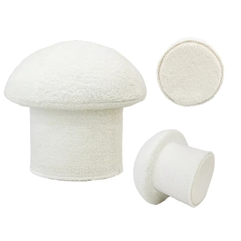 Customized Mushroom Plush Stools – Fabric, Makeup/Seating Use, Living Room Furniture, OEM Shape Design