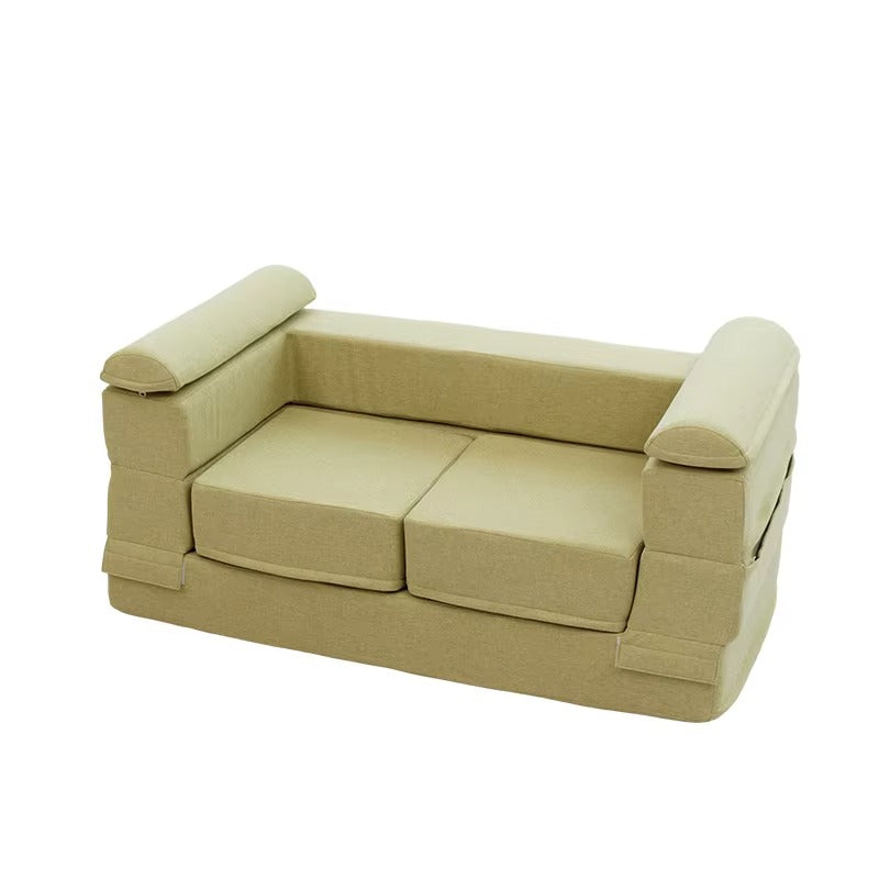 Soft Modular Nugget Kids Couches – Modern Convertible, 6-Piece Foam & Floor Cushion Sets