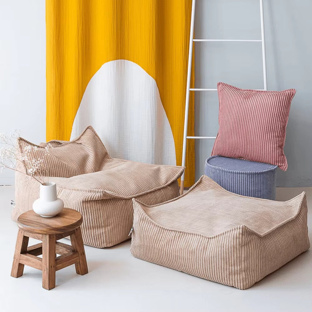High-Quality Lazy Bean Bags – Memory Foam, Sofa Bed Sets, Modern Fabric, Factory Direct