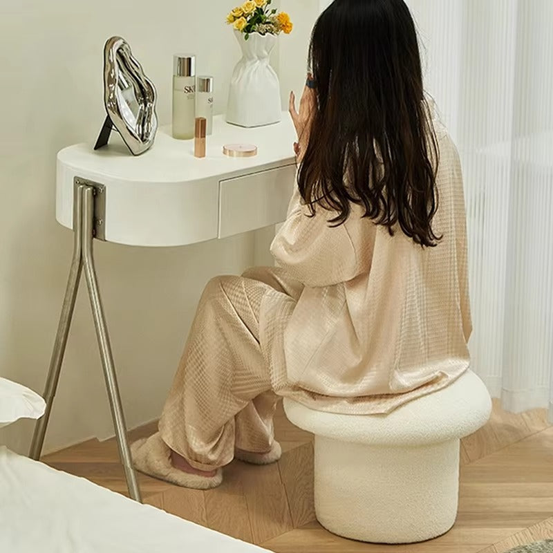 Customized Mushroom Plush Stools – Fabric, Makeup/Seating Use, Living Room Furniture, OEM Shape Design