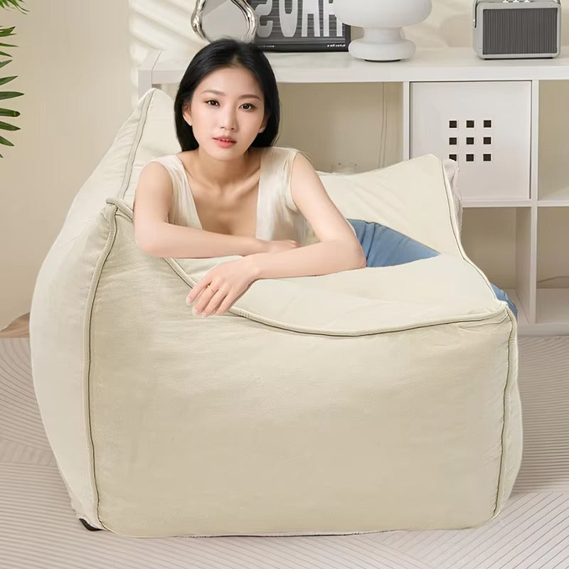 Kids' Memory Cotton Bean Bags – Large Round, Living Room, Game Use