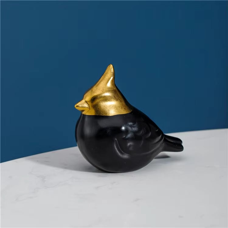 Cute Black Gold Animal Porcelain Decor – Modern Style, Luxury Ceramic Home Accessories
