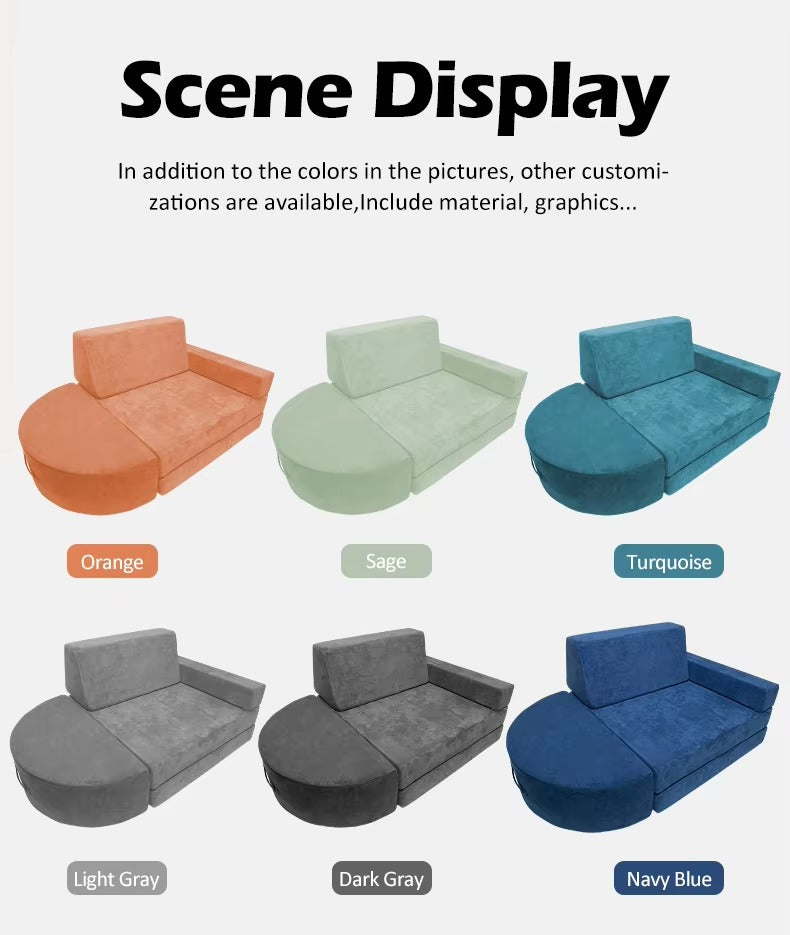 New Arrival Modular Soft Foam Kids' Play Couches – Nugget Style, Indoor Playroom Use