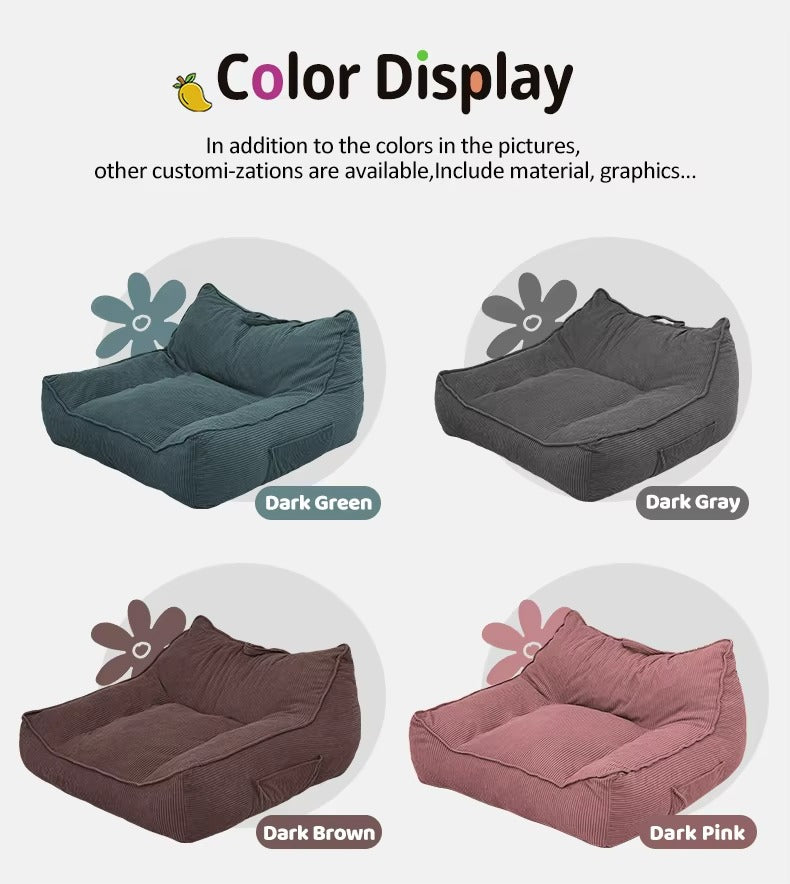 Factory-Direct High-Quality Custom Bean Bags – Memory Foam, Sofa Bed Sets, Modern Fabric Designs