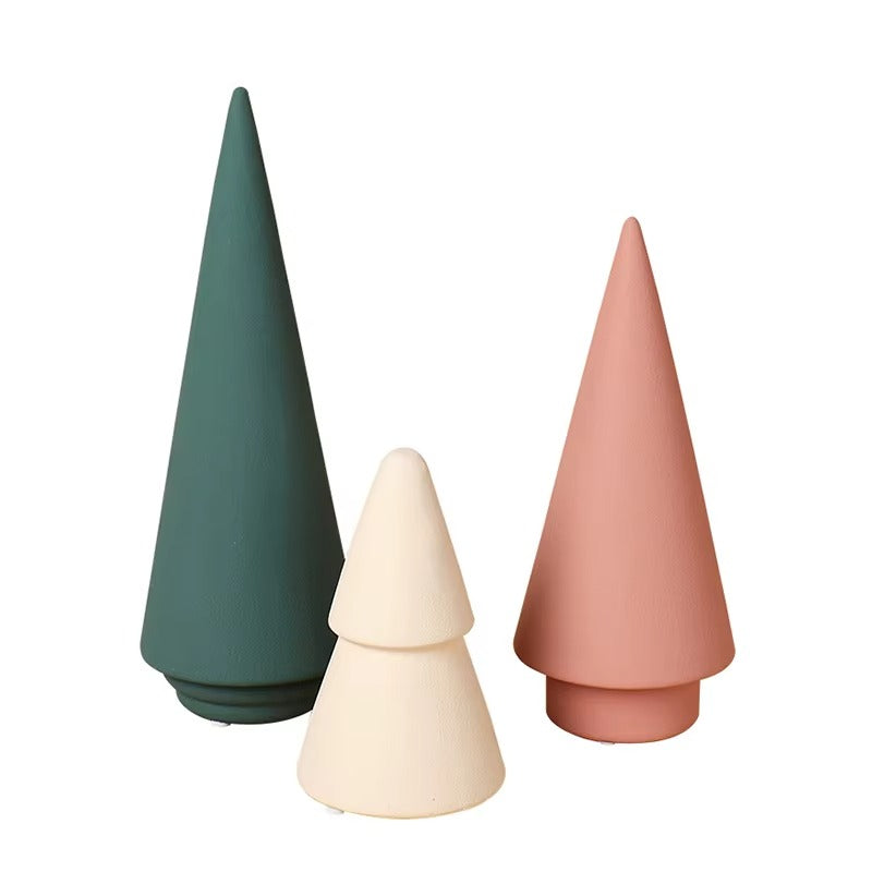 New Modern Christmas Tree Decor – Custom Logo, Matte Ceramic, Tabletop